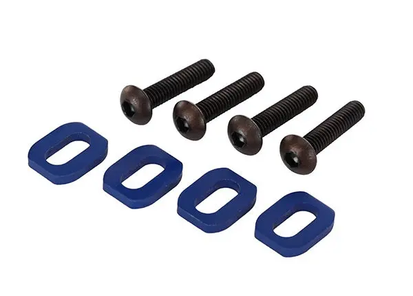 Traxxas 7759 - Washers, Motor Mount, Aluminum (Blue-Anodized) (4)/ 4X18mm Bcs (4) 1