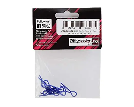 Bittydesign Bdybc-8Bl 1/10 Body Clips (Blue) 1