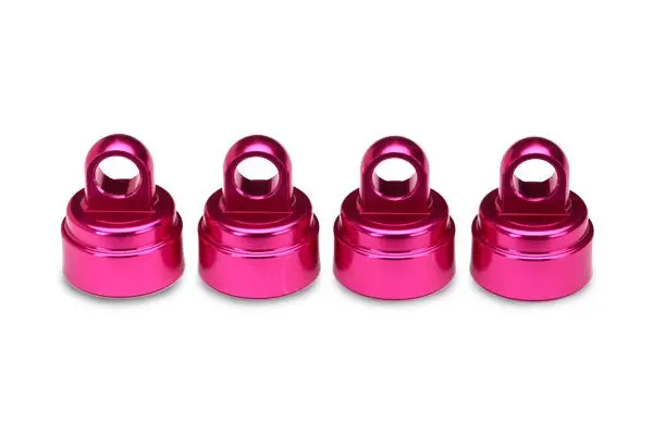 Traxxas 3767P - Shock Caps, Aluminum (Pink-Anodized) (4) (Fits All Ultra Shocks) 1