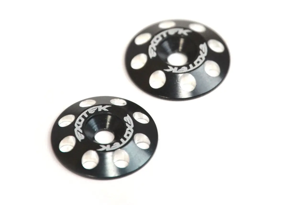 Exotek 1678Blk Flite Wing Buttons V2, 6061 2 Pack 1
