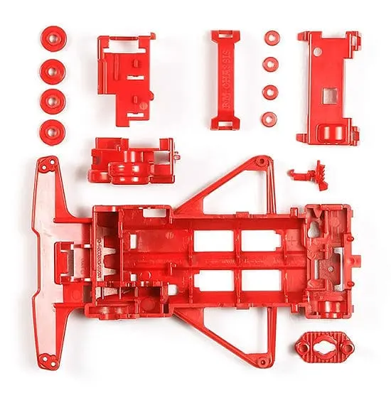 Tamiya 95243 Jr Fm Reinforced Chassis (Red) 1