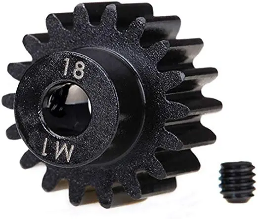 Traxxas 6491R Gear, 18-T Pinion (Machined) (1.0 Metric Pitch) (Fits 5Mm Shaft) 1