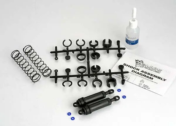 Traxxas 3762 Ultra Shocks (Black) (Xx-Long) (Complete W/ Spring Pre-Load Spacers & Springs) (Rear) (2) 0.195 1