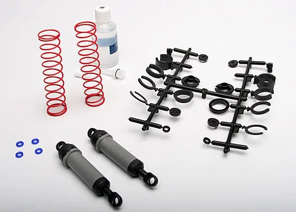 Traxxas 3762A Ultra Shocks (Grey) (Xx-Long) (Complete W/ Spring Pre-Load Spacers & Springs) (Rear) (2) 1