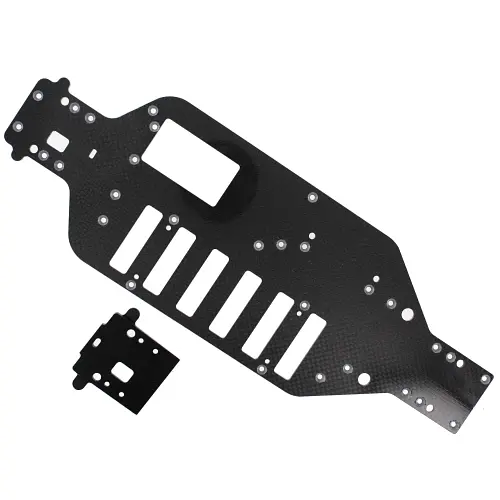 Redcat 107001 Carbon Fiber Main Chassis Plate With Aluminum Kick-Up Plate 1
