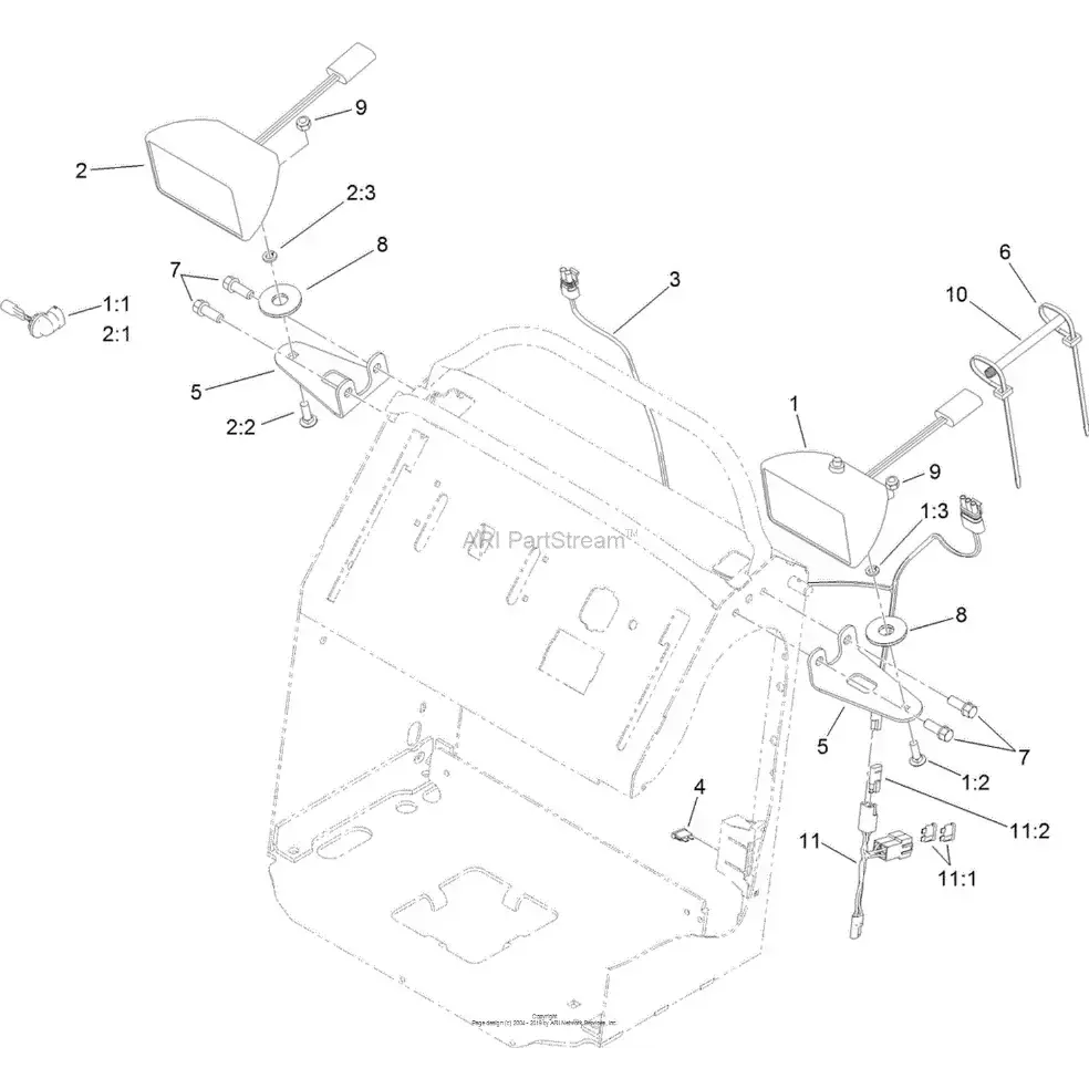 114-3505 Toro Oem Grandstand Light Kit 1