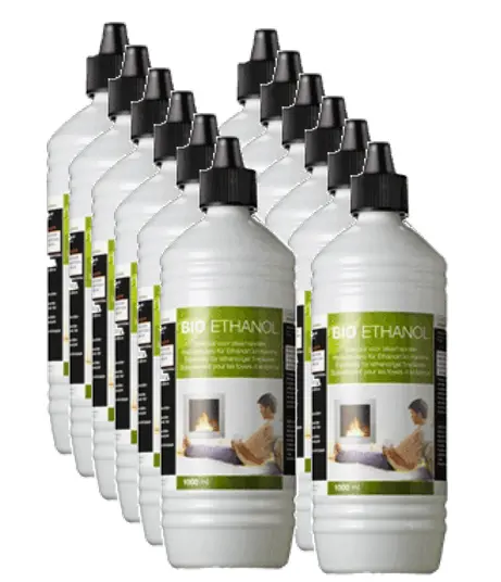 Bio Ethanol 1L Bottles Box Of 12X1l  96.6% Liquid Bioethanol Fuel Brand Farmlight 1