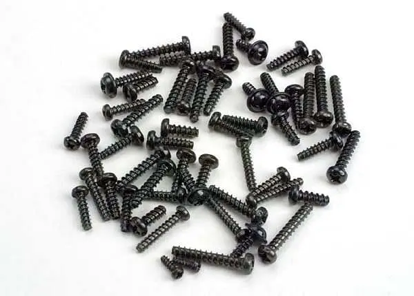 Traxxas 1249 - Screw Set, Self-Tapping Screws (Black) (Tom Cat/ Spirit) 1