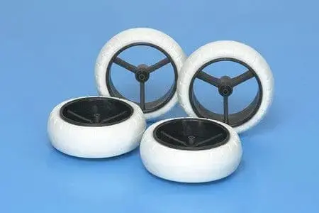 15414 Jr Narrow Large Dia Wheels - W/White Arched Tires 1