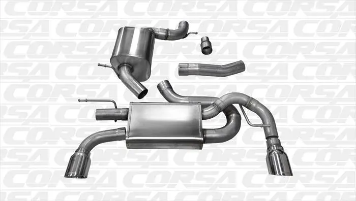 Corsa 10-14 Volkswagen Gti Mk6 Polished Touring 3.0In Cat-Back Dual Exit Polished Pro-Series Tips 1
