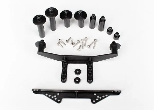 Traxxas 1914R - Body Mount, Front & Rear (Black 1