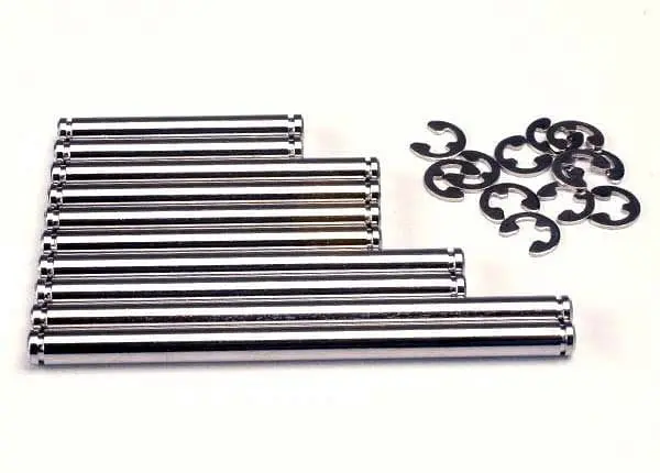Traxxas 1939 - Suspension Pin Set, Hard Chrome (W/ E-Clips) 1