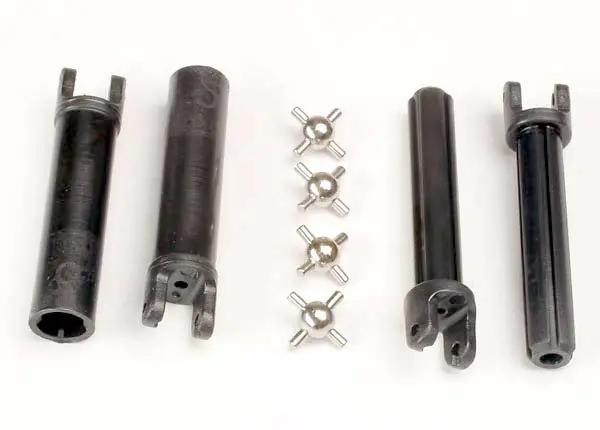 Traxxas 1951 Half Shafts, Long Truck (External-Splined (2) & Internal-Splined (2)/ Metal U-Joints (4) 0.045 1