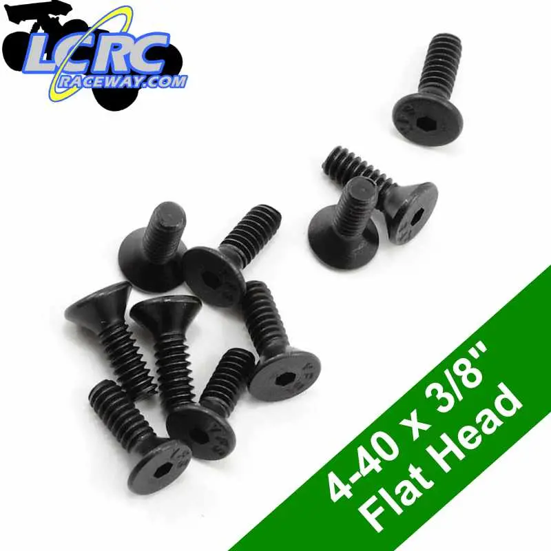 Protek Rc Ptk-H-7102 4-40 X 3/8" Flat Head Screws (10) 1