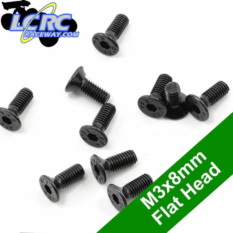 Protek Rc Ptk-H-2202 3X8mm Flat Head Screws (10) 1