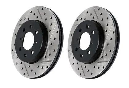 Stoptech Front Cross Drilled & Slotted Brake Rotors - Pair (312X25) 1