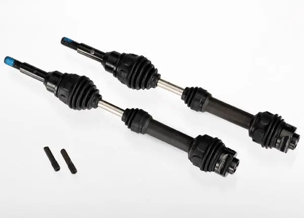 Traxxas 6851R Driveshafts, Front, Steel-Spline Constant-Velocity (Complete Assembly) (2) 0.215 1