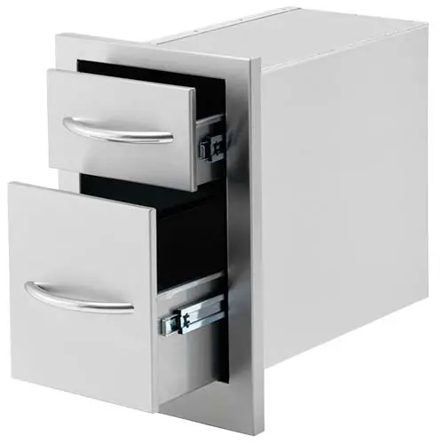 Cal Flame 2 Drawer Storage Deep Drawer 1