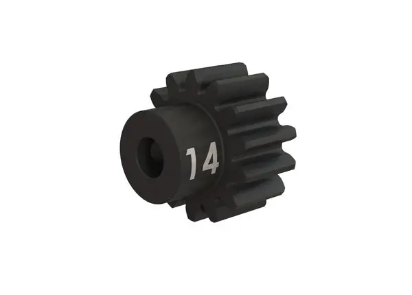Traxxas 3944X - Gear, 14-T Pinion (32-P), Heavy Duty (Machined, Hardened Steel)/ Set Screw 1