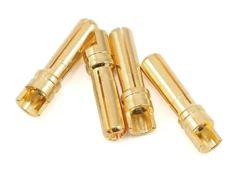 Protek Rc Ptk-5035 4.0Mm "Super Bullet" Solid Gold Connectors (4 Male) 1
