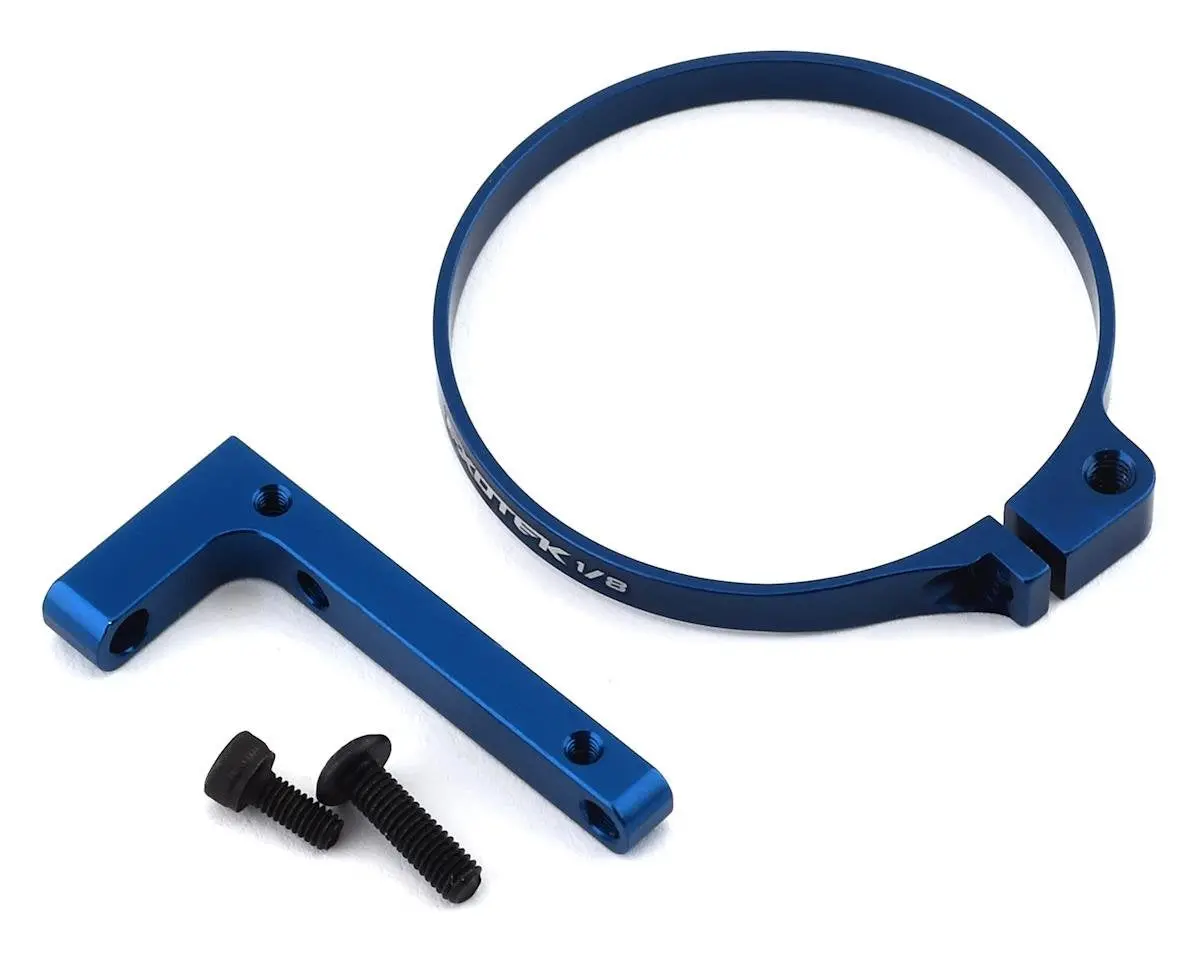 Exotek Exo1914blu 1/8 V2 E-Buggy Clamp On Fan Mount (Blue) 1