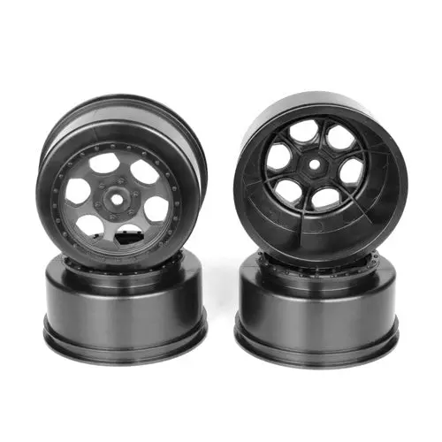 De Racing Der-Ts4-A4b 12Mm Hex "Trinidad" Short Course Wheels (Black) (4) (Sc5m) 1