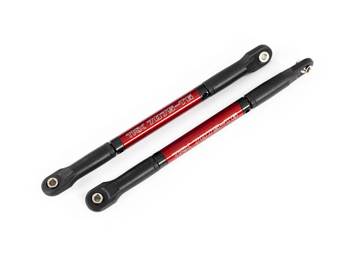 Traxxas 8619R - Push Rods, Aluminum (Red-Anodized), Heavy Duty (2) (Assembled With Rod Ends And Threaded Inserts) 1