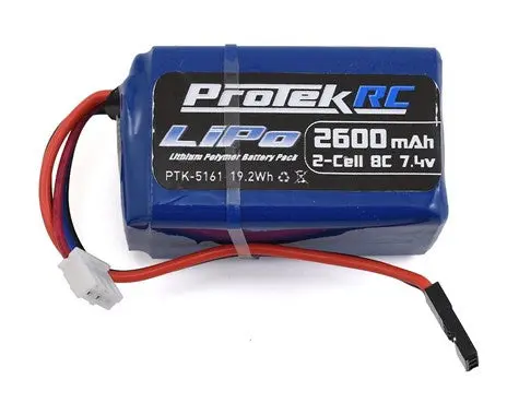 Protek Rc Ptk-5161 Lipo Kyosho & Tekno Hump Receiver Battery Pack (7.4V/2600Mah) 1