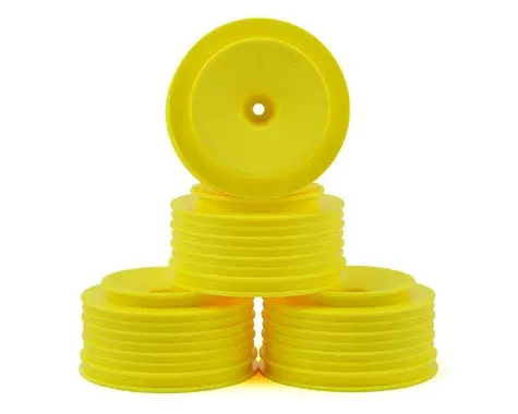De Racing Der-Ps4-Uy Speedline Plus Short Course Wheels (Yellow) (4) (Sc6/Slash/Blitz) W/12Mm Hex 1