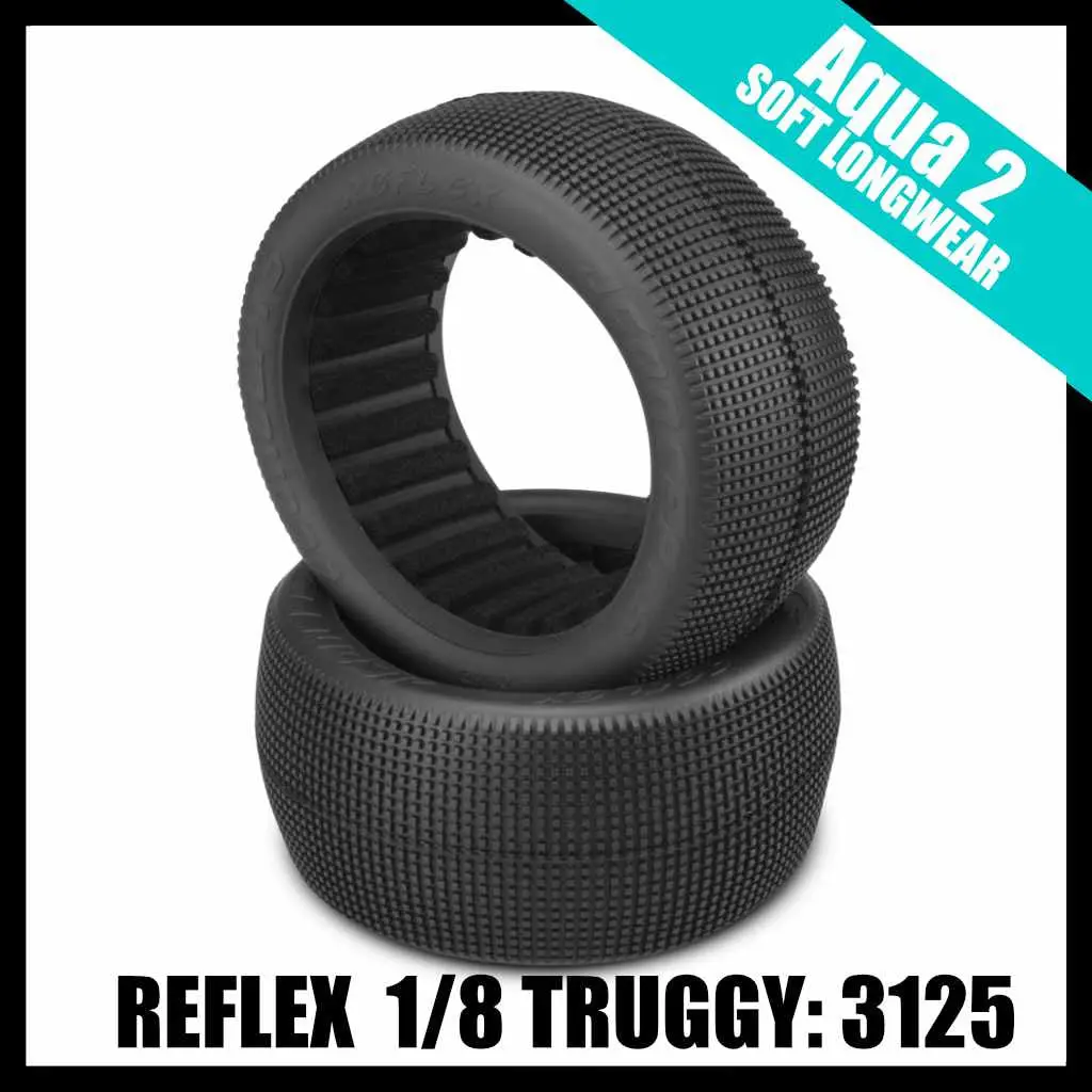 Jconcepts 3125-03 Reflex 4.0" 1/8Th Truggy Tires (2) - Aqua 2 1