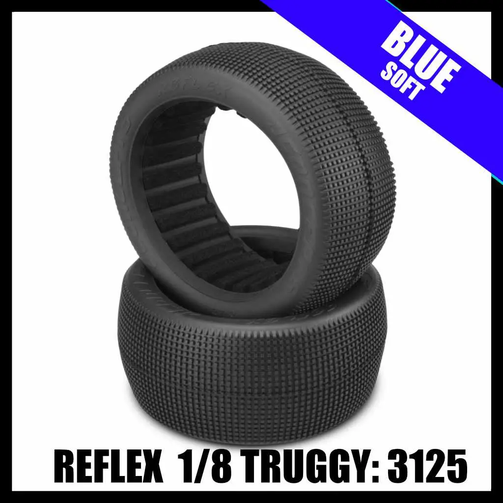 Jconcepts 3125-01 Reflex 4.0" 1/8Th Truggy Tires (2) - Blue 1