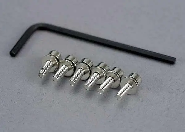Traxxas 3159 - Screws, 3X10mm Caphead Machine (Hex Drive) (6)/ Lockwashers (6)/ Hex Wrench 1