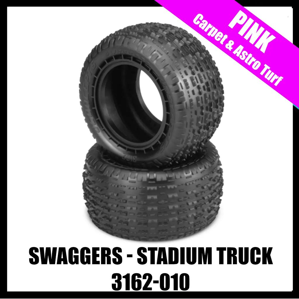 Jconcepts 3162-010 Swaggers - Pink Compound - (Fits 2.2" Stadium Truck Wheel) 1