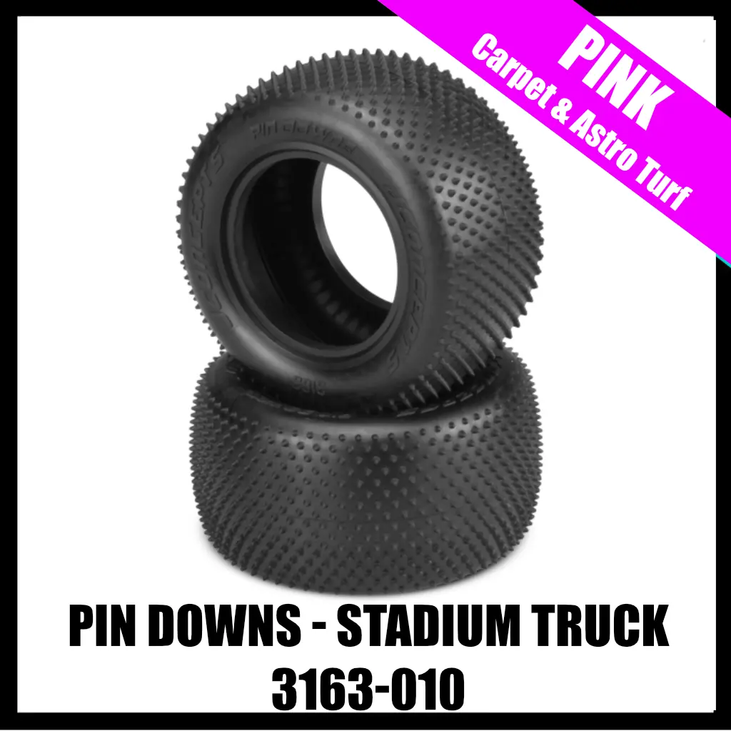 Jconcepts 3163-010 Pin Downs - Pink Compound - (Fits 2.2" Stadium Truck Wheel) 1