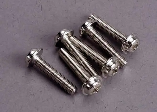 Traxxas 3187 - Screws, 3X15mm Washerhead Machine (6) 1