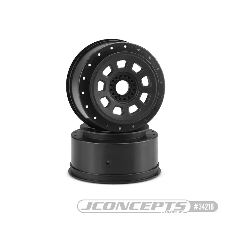 Jconcepts 3421B 9-Shot 17Mm Hex Sct Tire Wheel – Black, 2Pc. 1