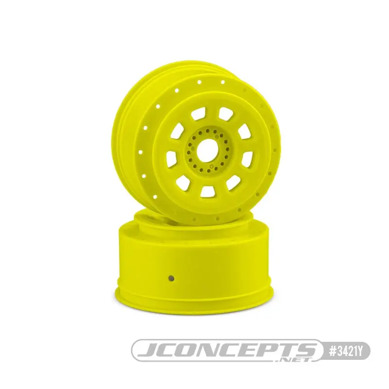 Jconcepts 3421Y 9-Shot 17Mm Hex Sct Tire Wheel – Yellow, 2Pc. 1