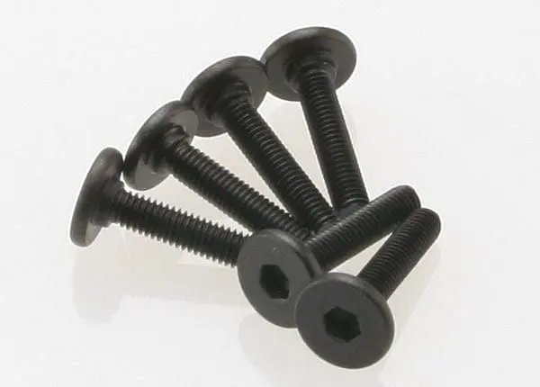 Traxxas 3646 - Screws, 3X15mm Flat-Head Machine (Hex Drive) (6) 1