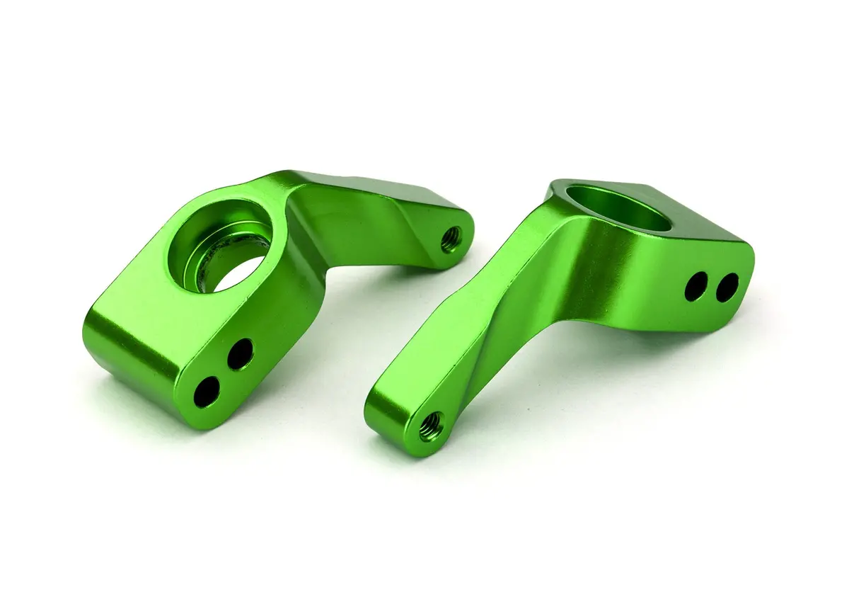 Traxxas 3652G Aluminum Stub Axle Carriers (Green) (2) 1