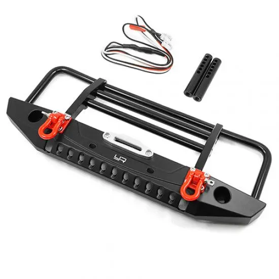 Yeah Racing Trx4-032Bk Aluminum Alloy Front Bumper W/Led Light For Trx-4/ Scx10 / Ii / Hpi Venture / 1