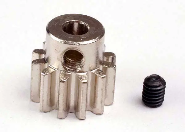 Traxxas 3942 - Gear, 12-T Pinion (32-P) (Mach. Steel)/ Set Screw 1