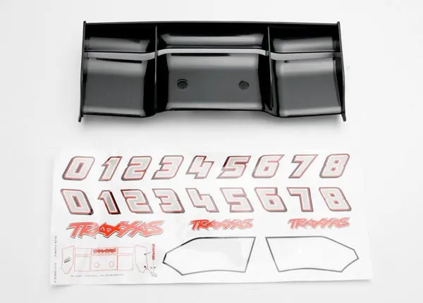 Traxxas 5446 - Wing, Revo® (Black)/ Decal Sheet 1