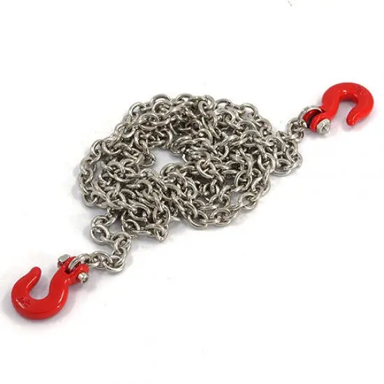 Yeah Racing Ya-0357 1/10 Rc Rock Crawler Accessory 96Cm Long Chain And Hook Set Red 1