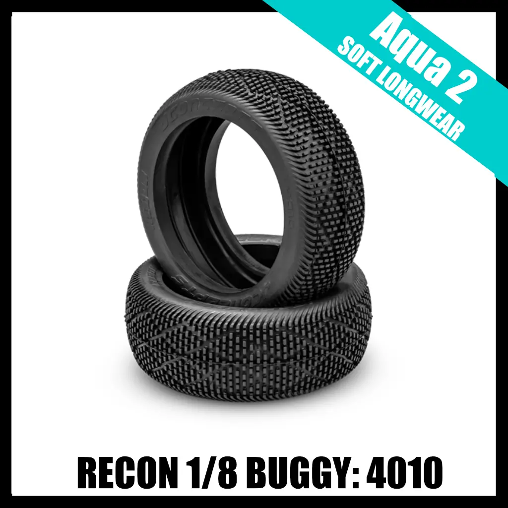 Jconcepts 4010-03 Recon 1/8 Off-Road Buggy Tires (2) (Aqua A2) 1