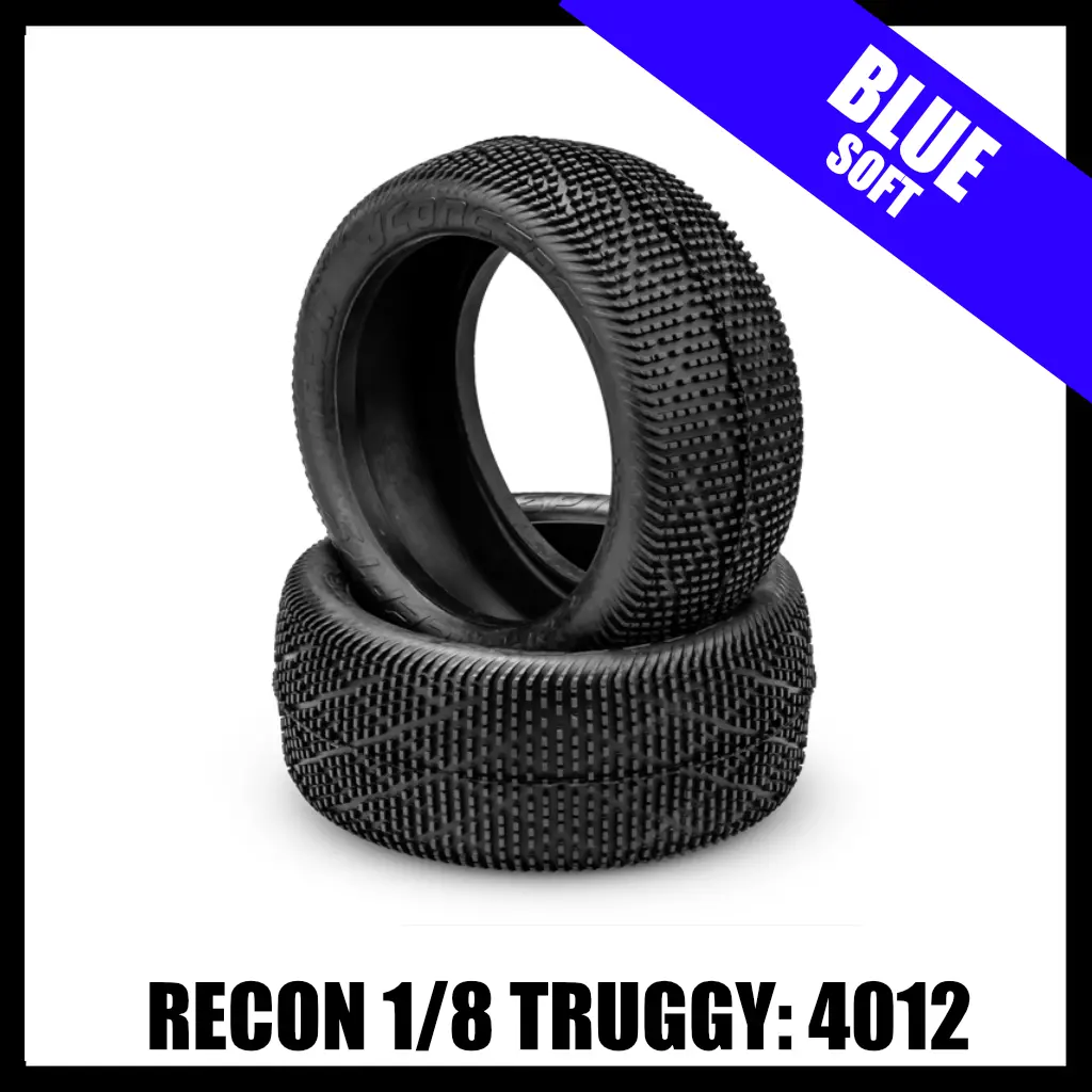 Jconcepts 4012-01 Recon 4.0" 1/8Th Off-Road Truggy Tires (2) (Blue) 1