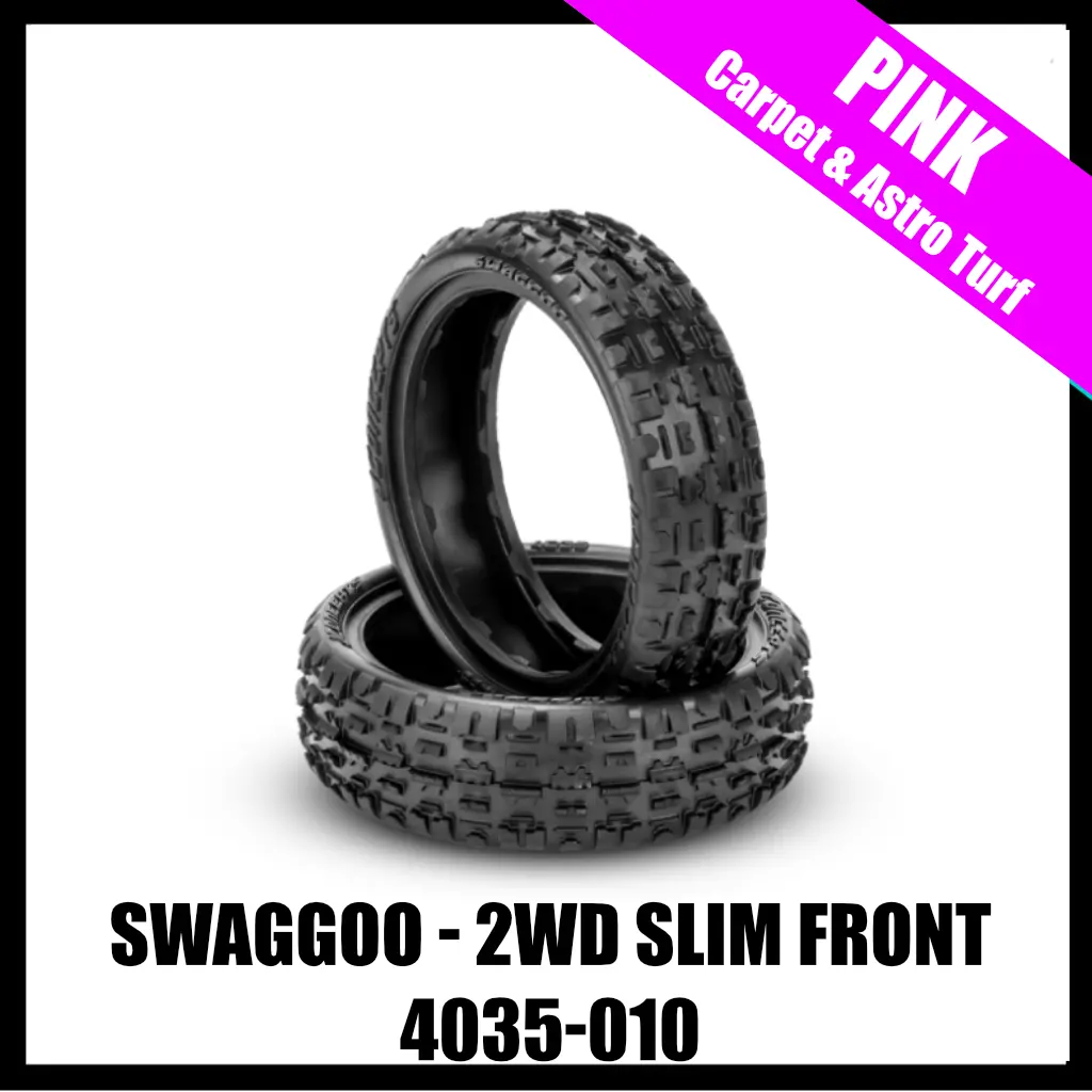 Jconcepts 4035-010 Swaggoo 2.2" 2Wd Front Buggy Carpet Tires (2) (Pink) 1