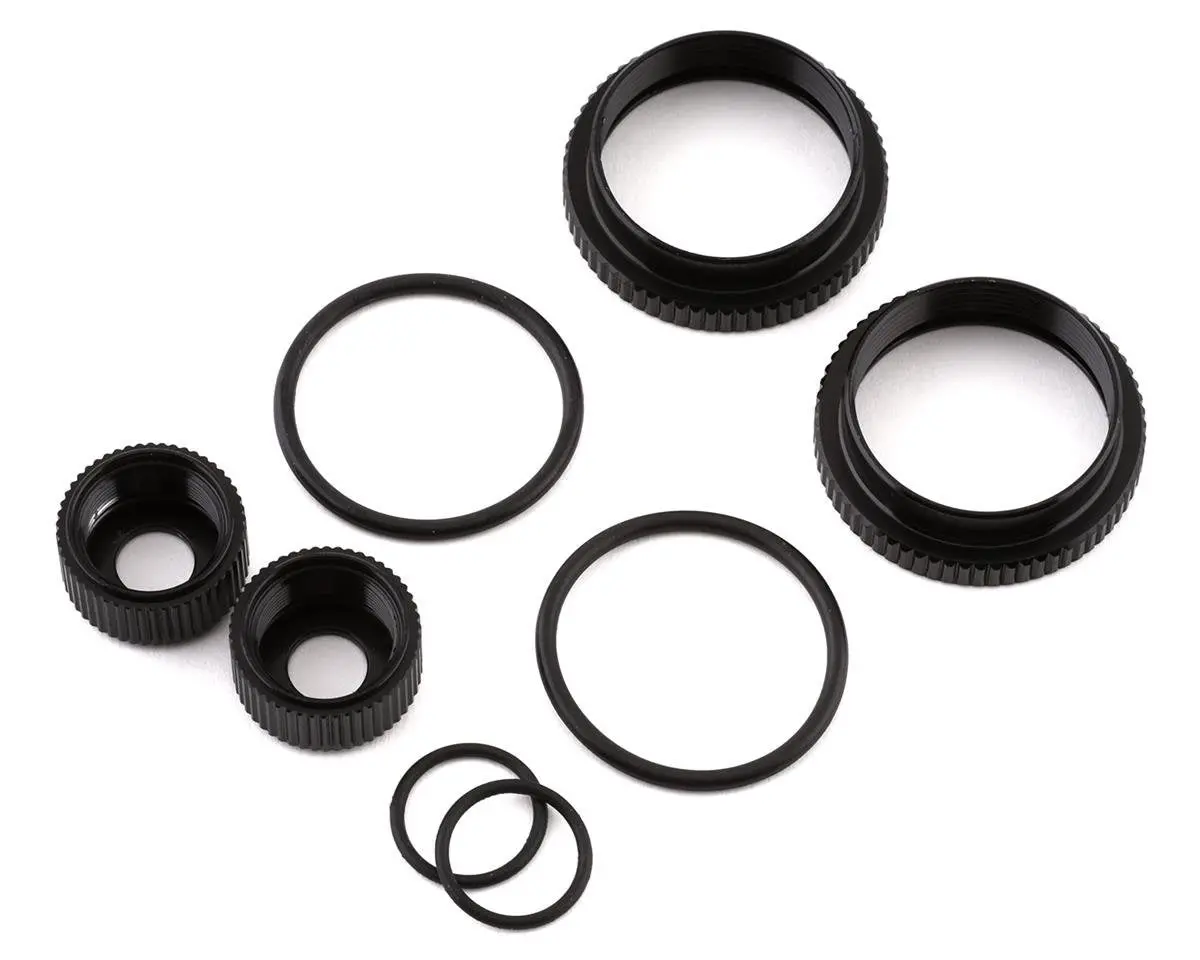 Team Associated 81492 Rc8b3.2/T3.2 16Mm Shock Collar & Seal Retainer Set (Black) 1