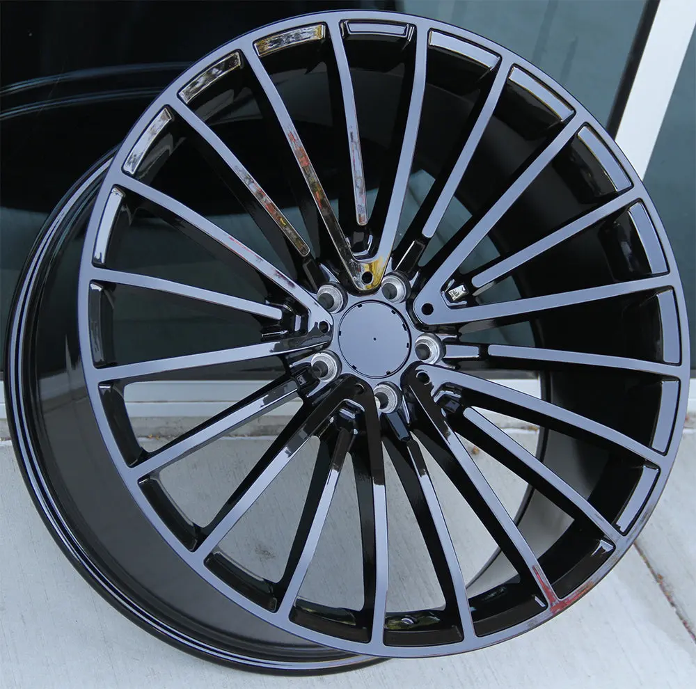 Mercedes Benz Wheels 2054 22X9/22X10.5 5X112 Gloss Black Fit Ml Gl Gle Gls Class 320 350 450 500 550 63 1
