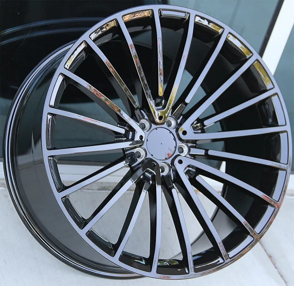 Mercedes Benz Wheels 2054 20X8.5/20X9.5 5X112 Gloss Black Fit E Cl Clk Slk S Sl Class 300 350 400 450 550 1