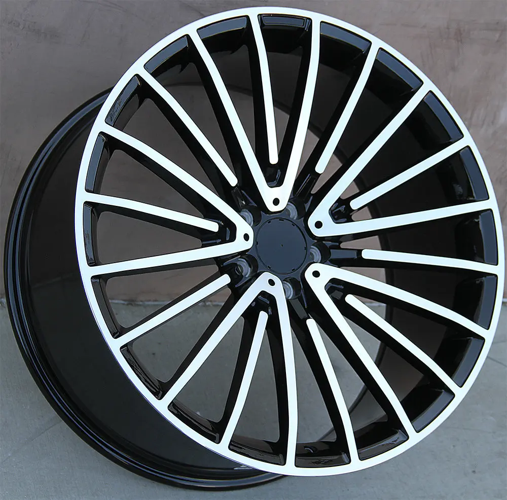 Mercedes Benz Wheels 2054 22X9/22X10.5 5X112 Black Machined Fit Ml Gl Gle Gls Class 320 350 450 500 550 63 1
